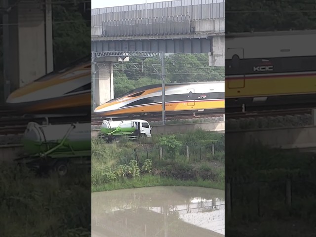 Indonesian WHOOSH Bullet Train Doctor Yellow #railway #railfans #train #highspeedtrain #keretacepat