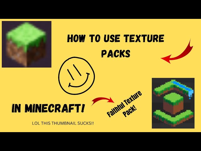 How To Use TEXTURE PACKS In MINECRAFT!