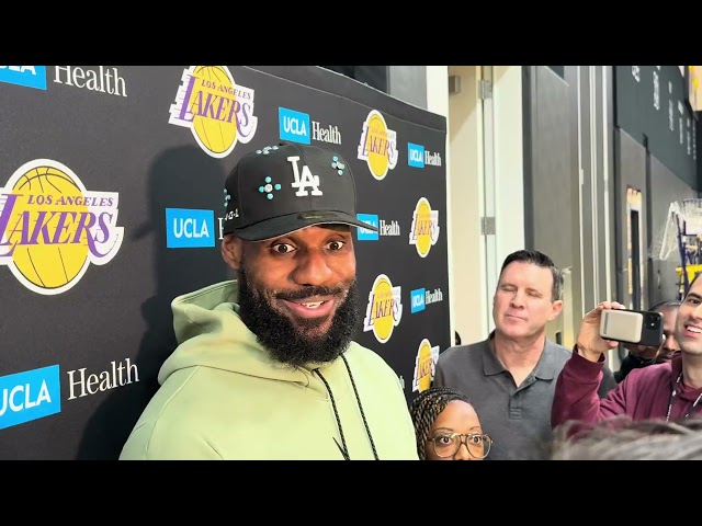 LeBron James Speaks To Media After Lakers Practice On 40th Birthday