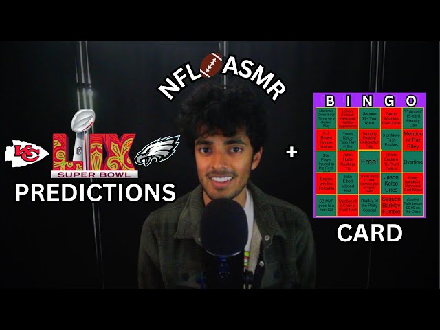 NFL ASMR - My Superbowl LIX Predictions + Bingo Card