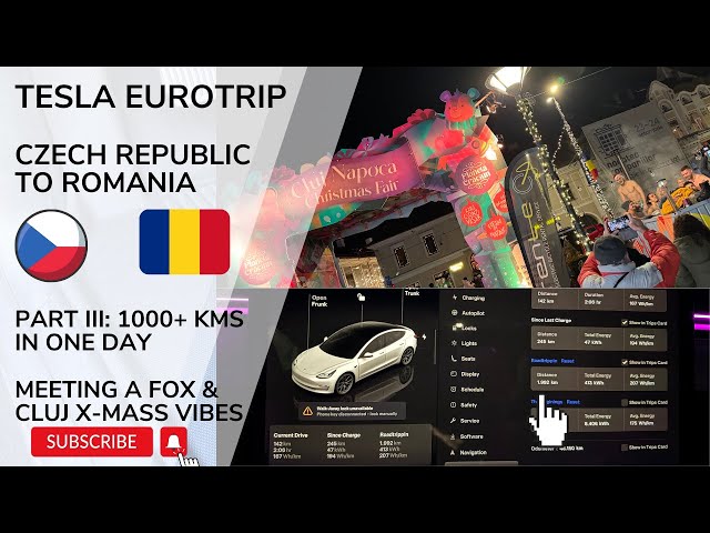 Tesla Roadtrip Czech Republic to Romania 1000 km in one day