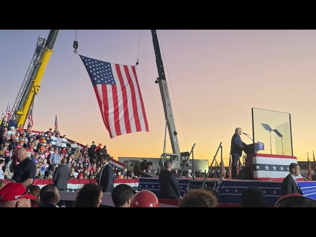 President Trump's entrance for his rally @ the Arnold Palmer Airport in Latrobe, PA (10-19-24)