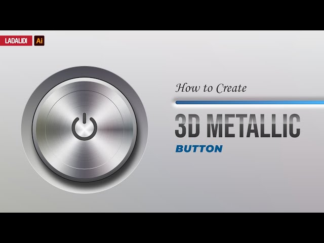 How to Create 3d Button with Skeuomorphism Style in Adobe Illustrator Tutorial