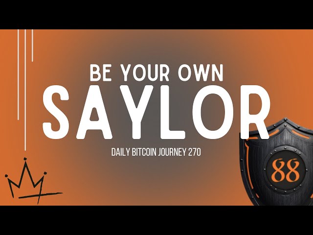 daily bitcoin journey #270 - create your own bitcoin stockpile