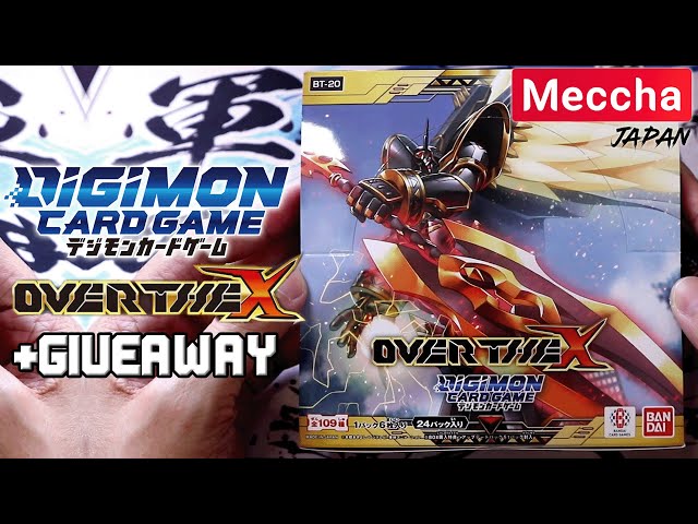 DIGIMON CARD GAME BT20 OVER THE X Booster Box Opening + GIVEAWAY (Meccha Japan Collab)