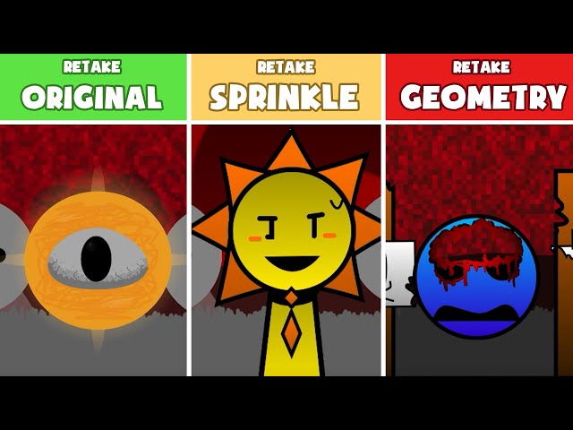 Incredibox :Sprunki Retake Original  Vs. GEOMETRY DASH Vs. Retake Sprunkle |Special Version(NEW MOD)