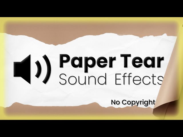 Paper Tear/Rip SFX (No Copyright) | Royalty Free Sound Effects