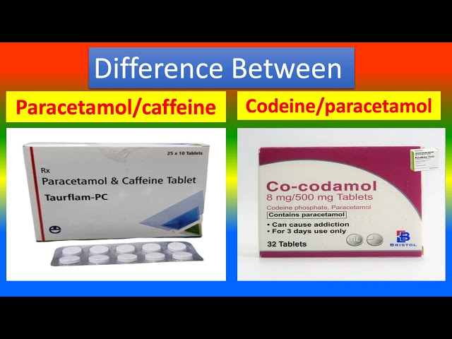 Differentiation Between Paracetamol/caffeine and Codeine/paracetamol