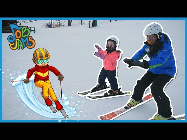 Kids Learn How to Ski  |  Job Jams  |  Downhill Skiing, Snow, Winter Fun, Kids Music and Songs