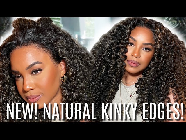 *NEW* EFFORTLESS KINKY CURLY EDGES! NATURAL CURLY WIG INSTALL W/HIGHLIGHTS|HERMOSA HAIR|ALWAYSAMEERA