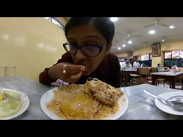 Me & Mou eating Biriyani At New Aliah Hotel Kolkata