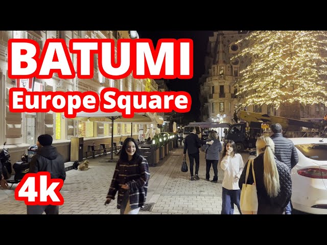 Pre-Christmas walk Batumi Georgia 4k 60fps