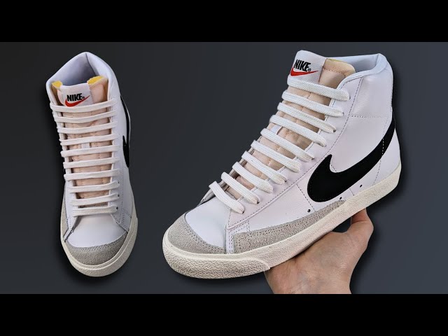 HOW TO BAR LACE NIKE BLAZER MID (EASY WAY)