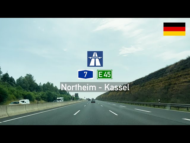 Driving in Germany: Autobahn A7 E45 from Northeim to Kassel