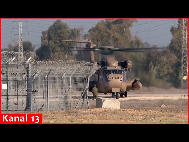 Helicopter lands at military base in southern Israel ahead of hostage release