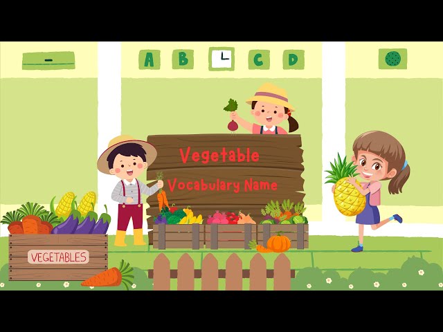 Vegetable and  Vocabulary Name #abcd #kidslearning #vocabulary #vegetables #vegetablenames #kids