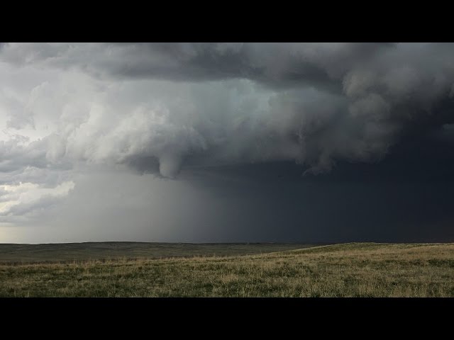 Supercell with Funnel Cloud/Brief Tornado (4K) - Simla, CO - May 8, 2017