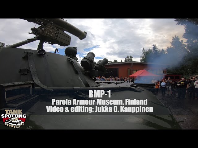 BMP-1 Engine Start & Running (topside exhaust view) - Panssarimuseo Harrastepäivä 2024