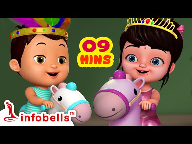 டொக் டொக் குதிரை, ராஜா செல்லும் வண்ணக் குதிரை | Tamil Rhymes for Children | Infobells #tamilrhymes