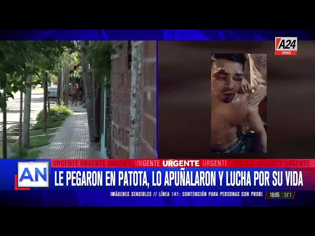 🚨LE PEGARON EN PATOTA, LO APUÑALARON Y LUCHA POR SU VIDA