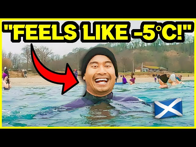 My HUSBAND’s FIRST SEA SWIM in SCOTLAND 😱🏴󠁧󠁢󠁳󠁣󠁴󠁿