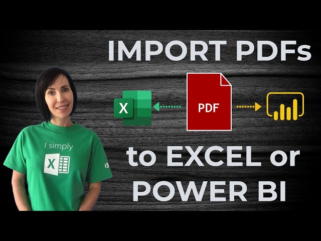 Import Data from a PDF to Excel