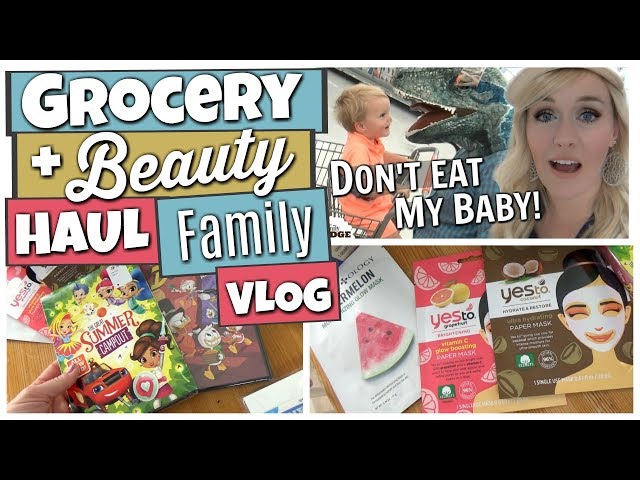 GROCERY and BEAUTY Haul + Shopping with the Family VLOG