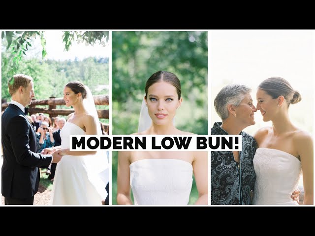 My Wedding Day Hair Tutorial | Modern Low Bun With Emily DiDonato