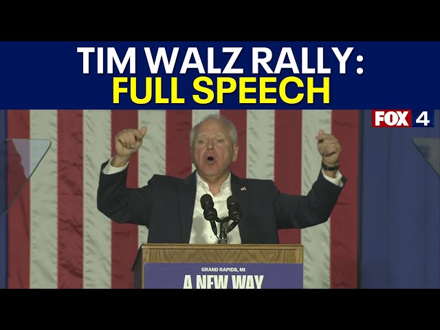 Tim Walz rally in Michigan: FULL SPEECH