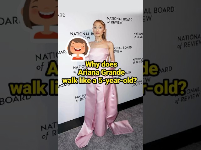 Why does Ariana Grande walk like a 5-year-old?    #celebrity #ArianaGrande