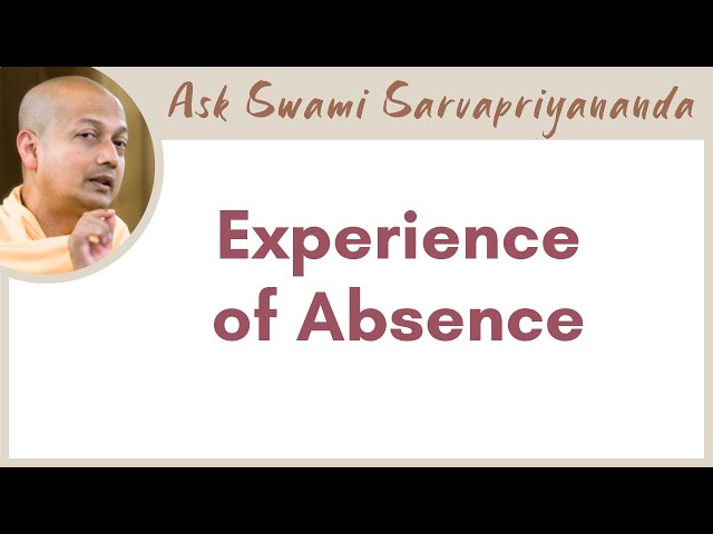 Is consciousness interrupted in deep sleep? | Experience of Absence | Swami Sarvapriyananda