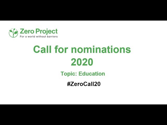 Zero Project 2020 Nomination