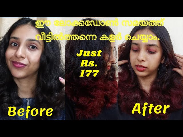 My New Hair Transformation😍 Hair colouring At Home|Just Rs.177 Only🤩|Malayalam Channel|Rincy Jaison