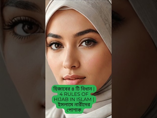 হিজাবের ৪ টি বিধান | 4 Rules of Hijab in Islam | ইসলামে নারীদের পোশাক🧕#shorts