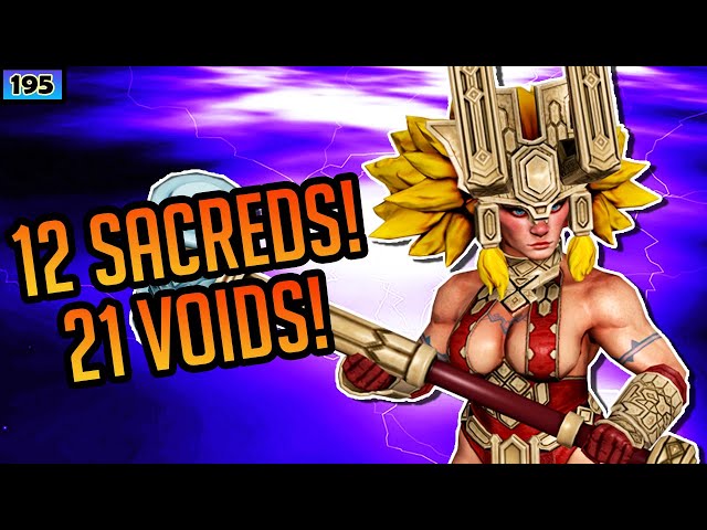 STRIKING BIG TIME GOLD! Sacred and Void Shard Pulls!!! || DAY 195 F2P || Raid: Shadow Legends