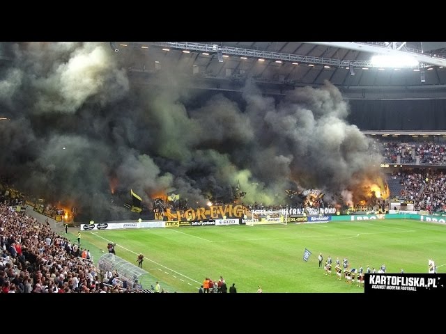 Ultras report: Stockholm Derby AIK - Djurgarden in 2 minutes! (13.08.2014)