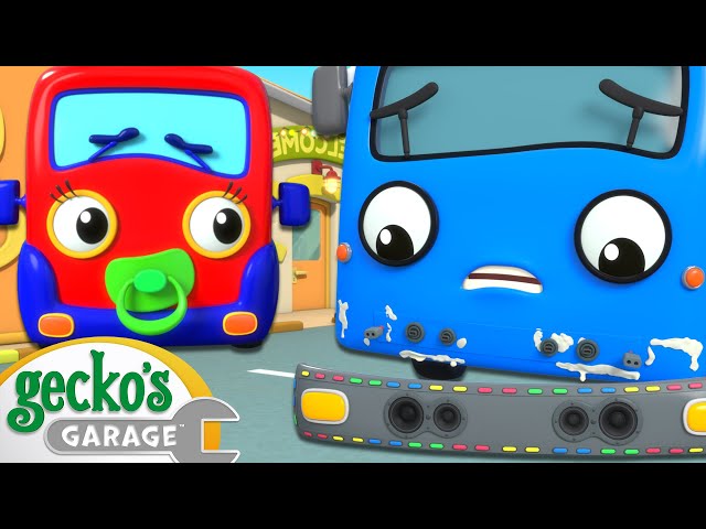 Bumper Boo Boo Battle! | Baby Truck | Gecko's Garage | Kids Songs