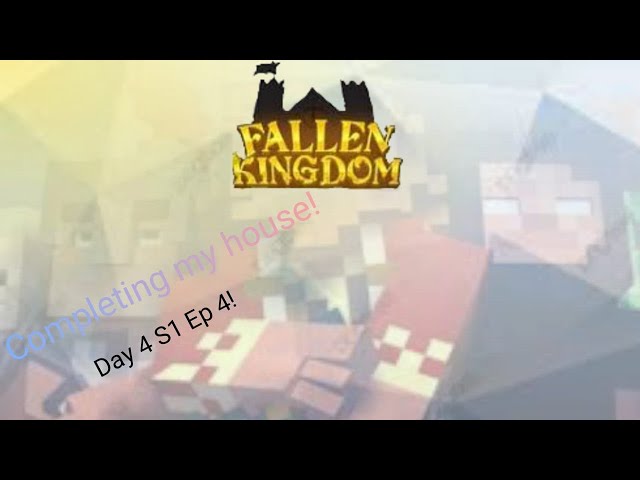 Fallen Kingdom Smp Day 4 Completing My House! (SMP LIVE HEAVY MINING GAMING)