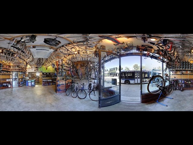 Waterfront Bicycle Shop New York City for rentals, repairs and parts: view it in 360