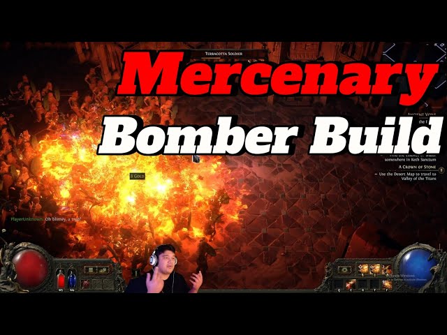 Path of exile 2 My mercenary bomber build so far