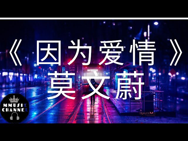 《 因为爱情》莫文蔚 Karen Mok  动态歌词  因为爱情不会轻易悲伤，所以一切都是幸福的模样