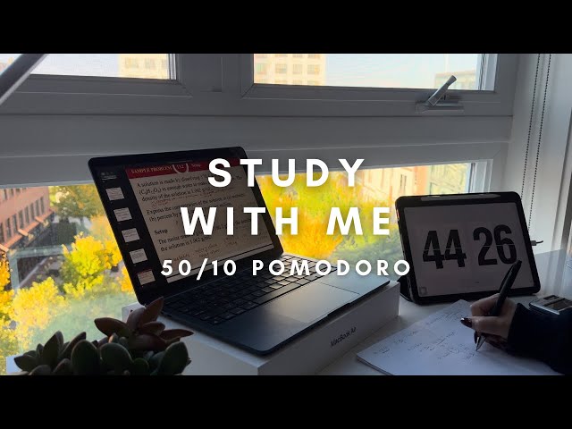 STUDY WITH ME 📚 50/10 POMODORO | LOFI BEATS, REAL TIME, NO NOISE