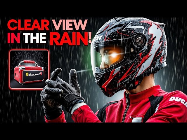 BIKERGUARD HELMET WIPER || Tackle rainy rides with ease!