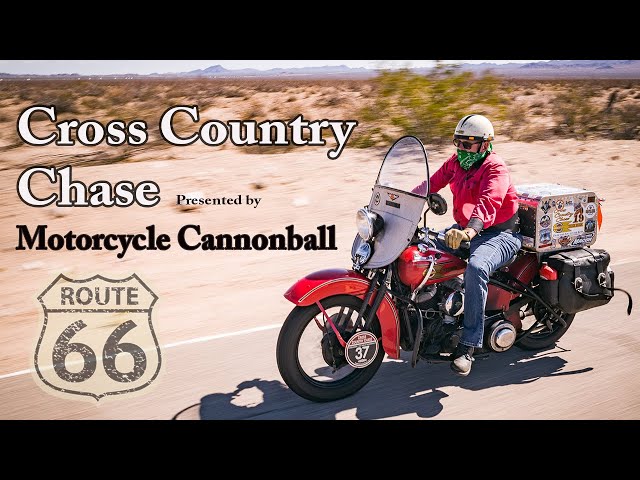 Nearly 100 Antique Motorcycles Travel along Route 66 on the Cross Country Chase 2022 Competition