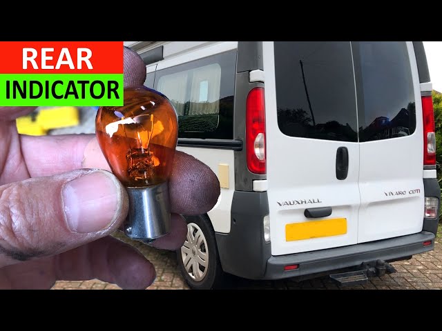 How to change rear indicator bulb on Vauxhall Vivaro