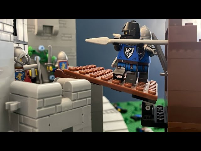 Lego Medieval Castle Siege | The Lion Knight's Castle | The Black Falcons #boisandbricks2k