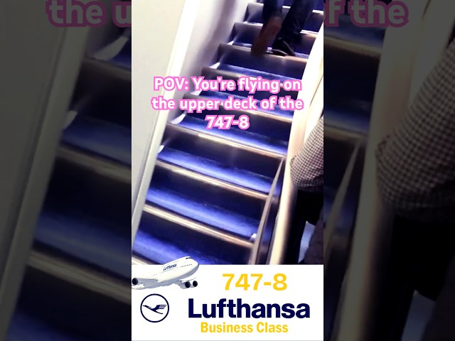 Upper Deck 747-8 Lufthansa Business Class #lufthansa #aviation #avgeek #747 #jumbo