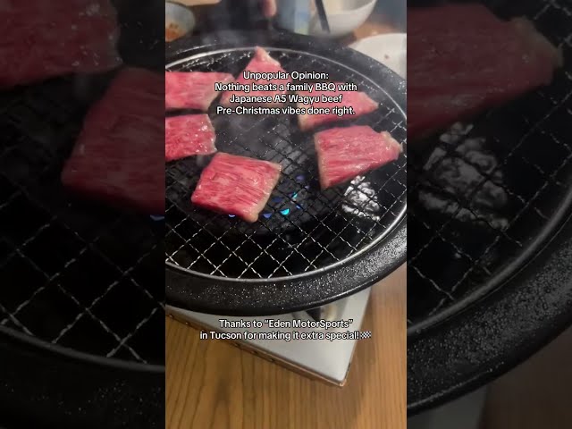 A family BBQ with Japanese A5 Wagyu is the ultimate way to enjoy pre Christmas vibes 😉