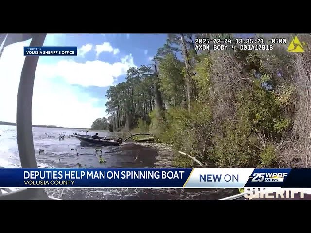 Florida deputies rescue unconscious man from spinning boat