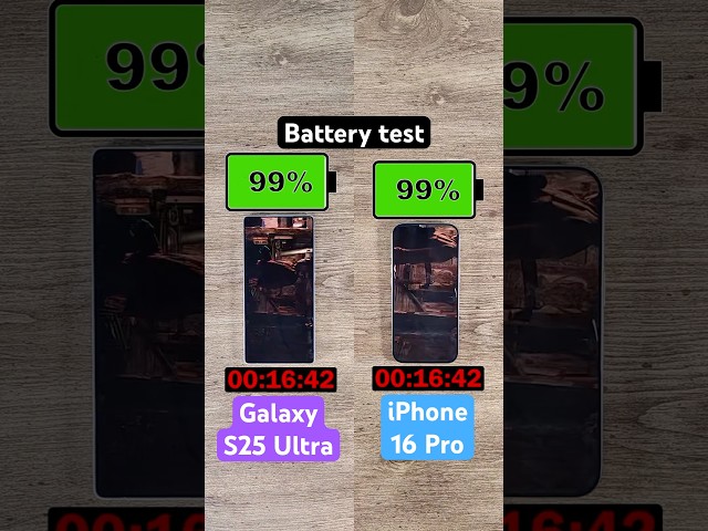 Samsung Galaxy S25 Ultra vs iPhone 16 Pro battery test!